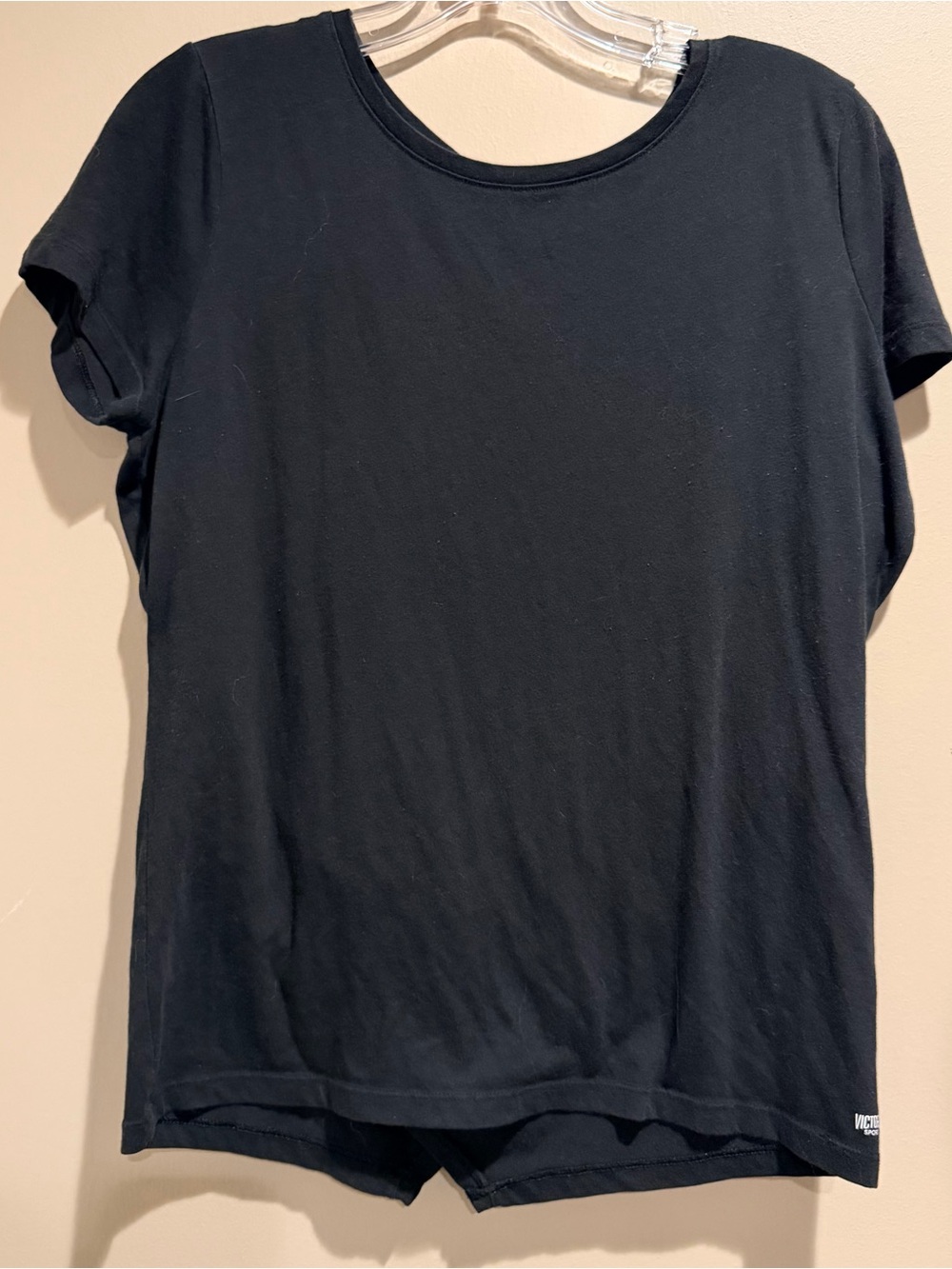 Victoria's Secret Black Short Sleeve Crewneck Tee